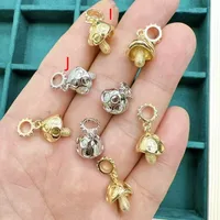 IG Style Simple Style Cross Apple Mushroom Copper Polishing Inlay Zircon 18K Gold Plated White Gold Plated DIY Jewelry Accessories sku image 10