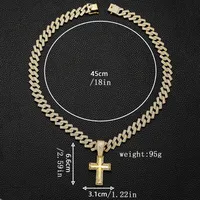 Hip-Hop Retro Cross Zinc Alloy Men's Pendant Necklace main image 2