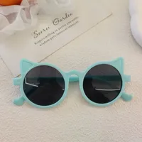 Sweet Simple Style Solid Color Resin Special-Shaped Mirror Full Frame Glasses sku image 3