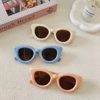Sweet Simple Style Solid Color Resin Special-Shaped Mirror Full Frame Glasses main image 3