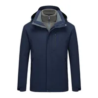 Autumn And Winter Three-in-One Shell Jacket Printed Logo Outdoor Windproof Thermal Cold-Proof Clothing Men's Mountaineering Jacket Custom Lettering main image 1