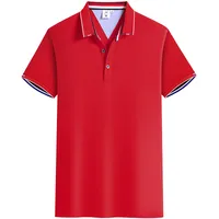 High-End Polo Shirt Custom Embroidered Logo Ice Ion Lapel T-shirt Embroidered Work Clothes Enterprise Short Sleeve Work Clothes Printing main image 2