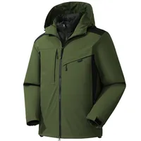 90 Down Shell Jacket Printed Logo Three-in-One Down Jacket Coat Winter Windproof Waterproof Jacket Mountaineering Clothing Customized main image 1