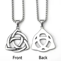 Hip-Hop Celtic Knot Titanium Steel Men's Pendant Necklace main image 4