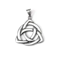 Hip-Hop Celtic Knot Titanium Steel Men's Pendant Necklace sku image 1