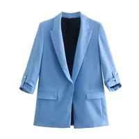Women's Elegant Solid Color Zipper Coat main image 3