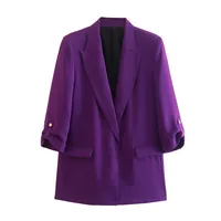 Women's Elegant Solid Color Zipper Coat main image 5