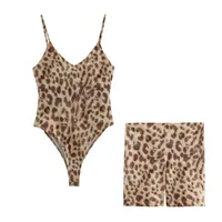 Holiday Daily Selfie Women's Casual Elegant Streetwear Leopard Polyester Shorts Co-ord Set Shorts Sets main image 2