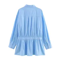 Women's Shirt Dress Elegant Shirt Collar Long Sleeve Solid Color Above Knee Holiday Banquet Travel main image 3