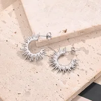 1 Pair/Package Casual Modern Style Simple Style Multicolor Sun Simple Handmade Polishing Plating 304 Stainless Steel 18K Gold Plated Colorful Plating Rose Gold Plated Ear Studs main image 3