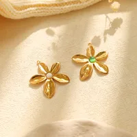 Vacation Classic Style Flower 304 Stainless Steel Plating Charms main image 3