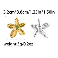 Vacation Classic Style Flower 304 Stainless Steel Plating Charms main image 2
