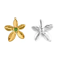 Vacation Classic Style Flower 304 Stainless Steel Plating Charms main image 4