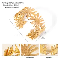 Vacation Classic Style Solid Color 304 Stainless Steel Plating Women's Bangle sku image 1