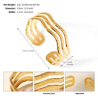 Vacation Classic Style Solid Color 304 Stainless Steel Plating Women's Bangle sku image 35