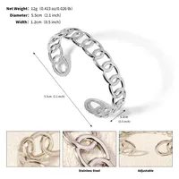 Vacation Classic Style Solid Color 304 Stainless Steel Plating Women's Bangle sku image 2