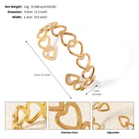 Vacation Classic Style Solid Color 304 Stainless Steel Plating Women's Bangle sku image 13