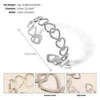 Vacation Classic Style Solid Color 304 Stainless Steel Plating Women's Bangle sku image 3