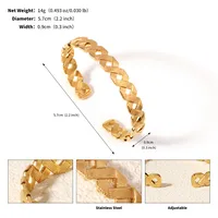 Vacation Classic Style Solid Color 304 Stainless Steel Plating Women's Bangle sku image 14