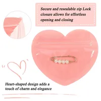 Heart Shape Solid Color PVC Jewelry Packaging Bags main image 4
