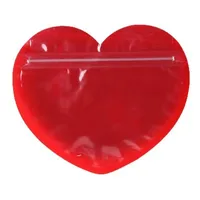 Heart Shape Solid Color PVC Jewelry Packaging Bags sku image 2