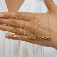Simple Style Letter Copper Plating Mother'S Day Women's Pendant Necklace main image 3