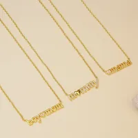 Simple Style Letter Copper Plating Mother'S Day Women's Pendant Necklace main image 4