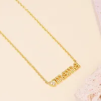 Simple Style Letter Copper Plating Mother'S Day Women's Pendant Necklace main image 5