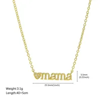Simple Style Letter Copper Plating Mother'S Day Women's Pendant Necklace main image 2