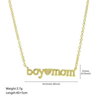 Simple Style Letter Copper Plating Mother'S Day Women's Pendant Necklace sku image 3