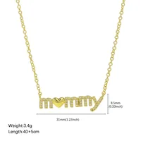 Simple Style Letter Copper Plating Mother'S Day Women's Pendant Necklace sku image 6