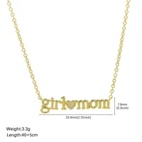 Simple Style Letter Copper Plating Mother'S Day Women's Pendant Necklace sku image 4