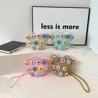 Women's Cotton And Linen Flower Cute Bucket Zipper Shoulder Bag main image 1