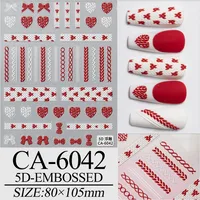Cute Retro Heart Shape Bow Knot PET Tpu Nail Patches main image 1