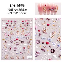 Cute Retro Heart Shape Bow Knot PET Tpu Nail Patches main image 2