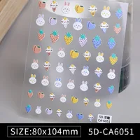 Cute Retro Heart Shape Bow Knot PET Tpu Nail Patches sku image 8