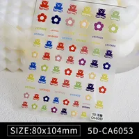 Cute Retro Heart Shape Bow Knot PET Tpu Nail Patches sku image 10
