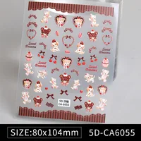 Cute Retro Heart Shape Bow Knot PET Tpu Nail Patches sku image 11