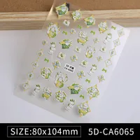 Cute Retro Heart Shape Bow Knot PET Tpu Nail Patches sku image 22