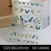 Cute Retro Heart Shape Bow Knot PET Tpu Nail Patches sku image 25