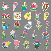 1 Piece Tulips School Graduation PVC Self-adhesive Cute Pastoral Stickers main image 3