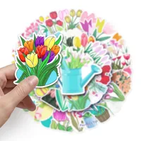 1 Piece Tulips School Graduation PVC Self-adhesive Cute Pastoral Stickers main image 5
