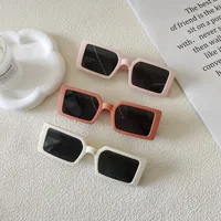 Sweet Simple Style Solid Color Resin Square Full Frame Glasses main image 1
