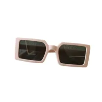 Sweet Simple Style Solid Color Resin Square Full Frame Glasses main image 5