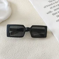 Sweet Simple Style Solid Color Resin Square Full Frame Glasses sku image 2