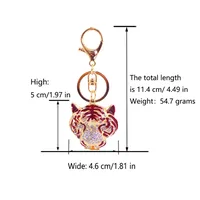 1 Piece Cute Animal Alloy Inlay Rhinestones Unisex Keychain main image 2