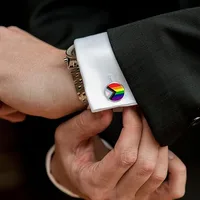 1 Pair Formal Commute Rainbow Alloy Glass Men's Cufflinks main image 1