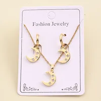 Casual Sweet Simple Style Oval Bear Grain Copper Polishing Inlay Zircon 18K Gold Plated Women's Jewelry Set main image 5