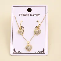 Casual Sweet Simple Style Oval Bear Grain Copper Polishing Inlay Zircon 18K Gold Plated Women's Jewelry Set main image 7