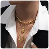 Modern Style Geometric Titanium Steel Men's Necklace main image 1